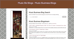 Desktop Screenshot of musicbizblogs.com