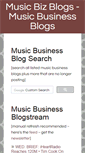 Mobile Screenshot of musicbizblogs.com